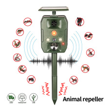 跨境热销太阳能驱鼠器  户外防水大功率语音警报驱鸟器超声波驱狗