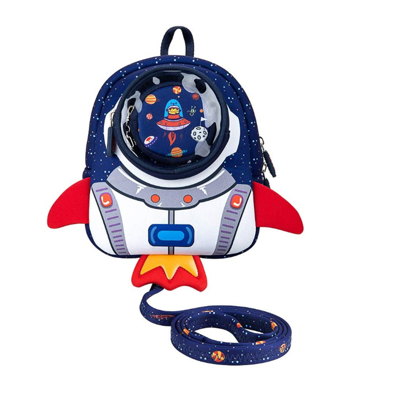 儿童小背包防走丢双肩包火箭可爱卡通幼儿园宝宝幼儿防走失书包