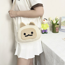 帆布包少女新款韩版可爱百搭单肩包休闲小猫夏季手机包斜挎女包