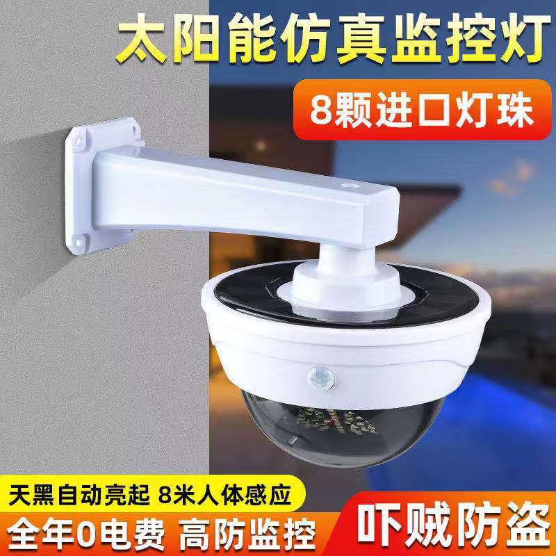 Cross-Border Solar Lamp Outdoor Yard Lamp Intelligent Human Body Induction Light Simulation Surveillance Camera Street Lamp