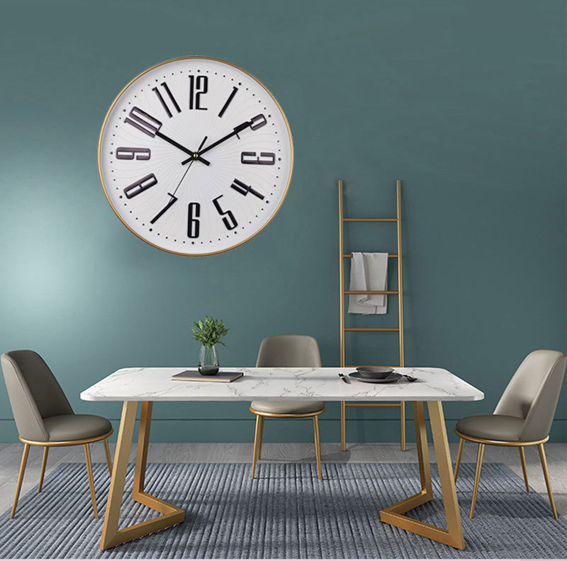 Simple Modern Nordic Light Luxury Mute Living Room Home Bedroom Office Simplicity Clock Wall Clock Quartz Clock Wall Clock