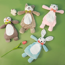 婴儿玩具0-1岁益智可爱动物玩偶 卡通安抚娃娃 陪睡毛绒手偶批发