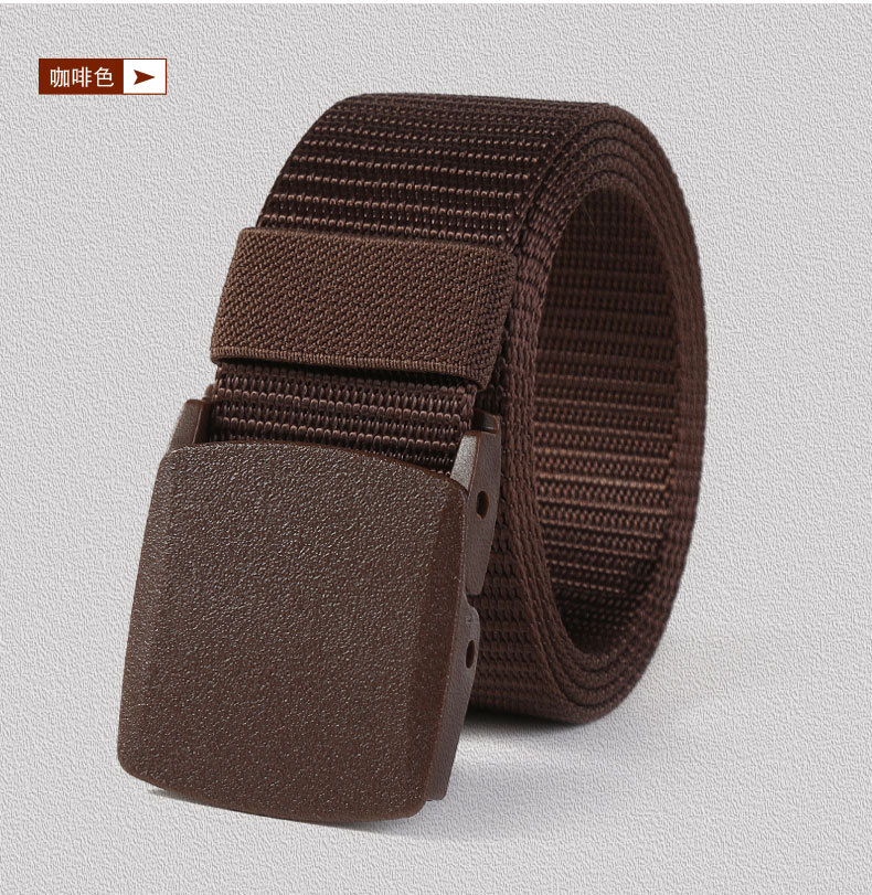 帆布尼龙皮带防过敏裤腰带男潮ins布料简约女百搭战术工装年轻人