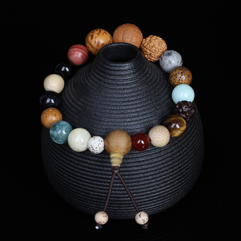 新款杭州灵隐寺十八籽菩提珠手串多宝转运珠手链男女款批发-阿里巴巴