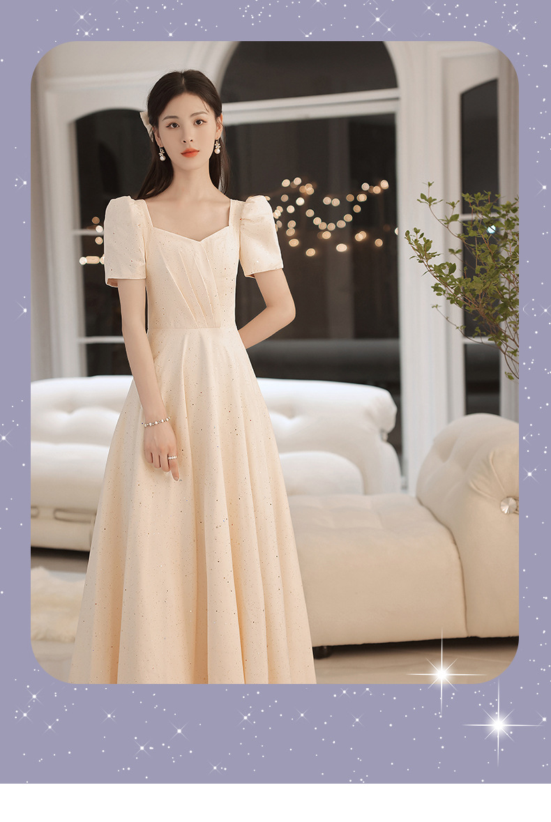 香槟色伴娘服2022新款夏季婚礼姐妹服伴娘团晚礼服女宴会气质礼服