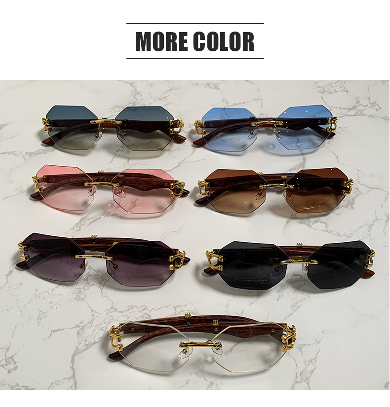 New retro wood-grain leopard temple sunglasses for men, European and American square frame driving cheetah decorative sunglasses for cross-border wholesale pic 11