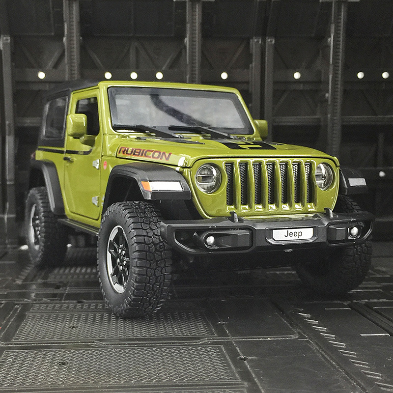 建元2401b1牧马人卢比肯合金吉普车模型摆件声光金属越野车男孩