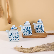 日式陶瓷酱料壶手绘釉下彩醋壶酱油瓶创意家用客厅调味罐调料餐具