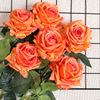 Qi Hao 75CM simulation Single head Concubine rose Feel Moisture Artificial flower live broadcast]Indoor and outdoor decoration