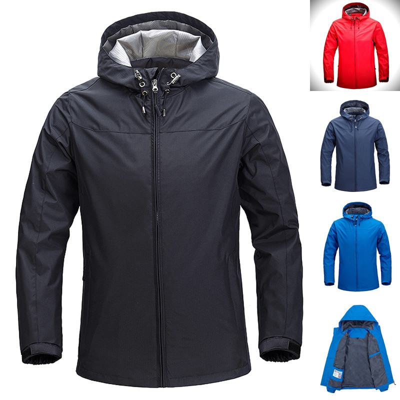 spring and autumn men‘s jacket casual jacket men‘s jacket windproof and rainproof outdoor sports hooded jacket men‘s