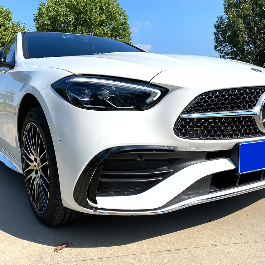 22款奔驰c200l前刀锋装饰260l改装保险杠外饰w206前雾灯汽车用品