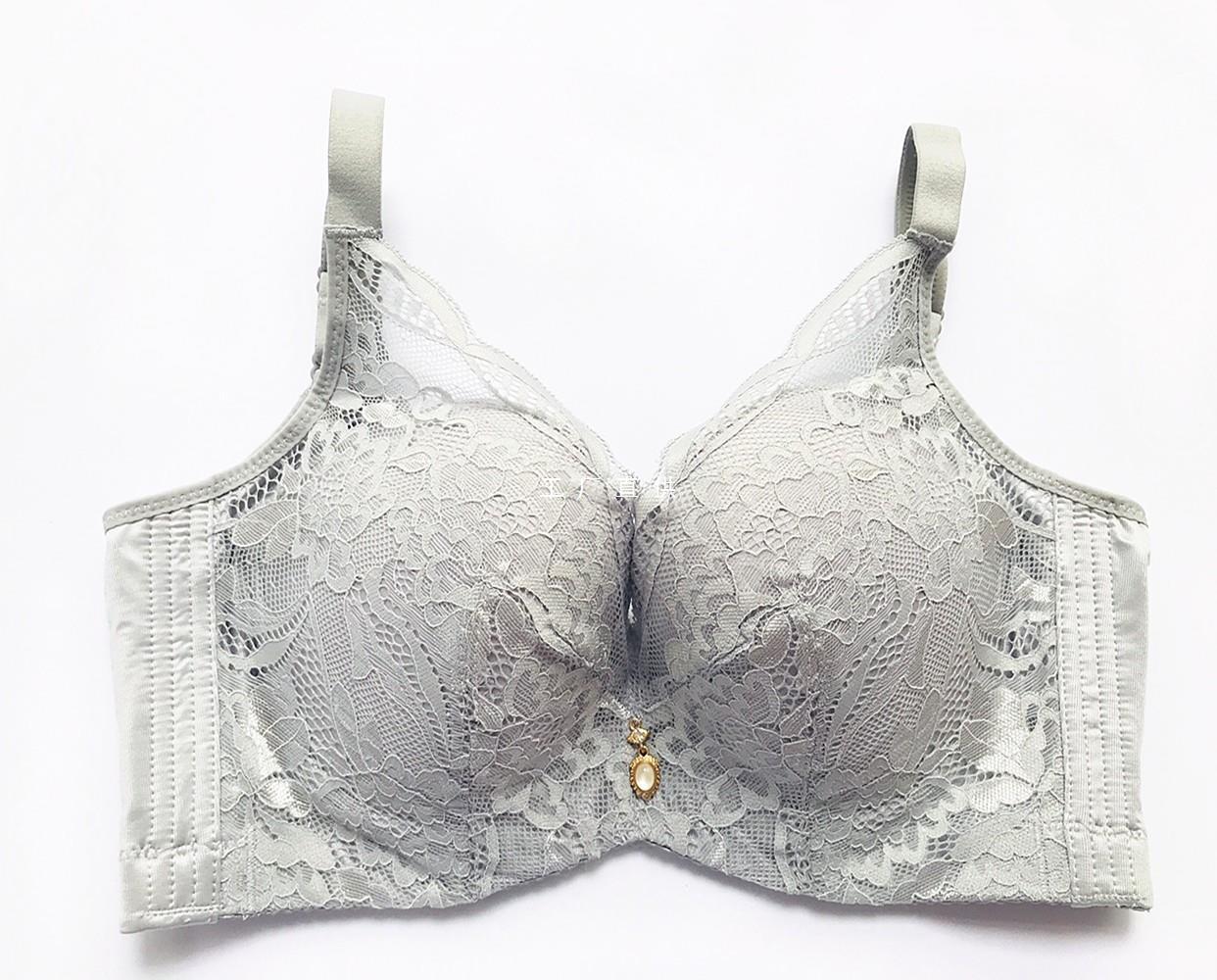 蕾丝薄cd杯大码软钢圈文胸罩聚拢调整型上托收副乳女内衣1816