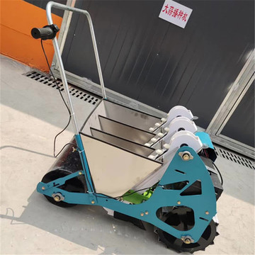 新款大蒜元胡贝母播种机农用六行电动手推汽油种蒜机蒜头种植机