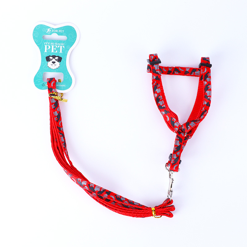 Adjustable New Dog Outing Chest Strap Camouflage Dog Leash Dog Leash Chest and Back Traction Dog Leash Anti Breaking Loose Dog Leash