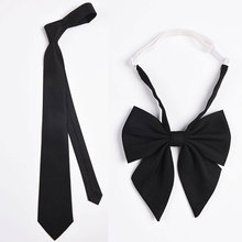 jk黑色领带领结女学生学院风衬衫韩版男生拉链式免打款女士装饰潮