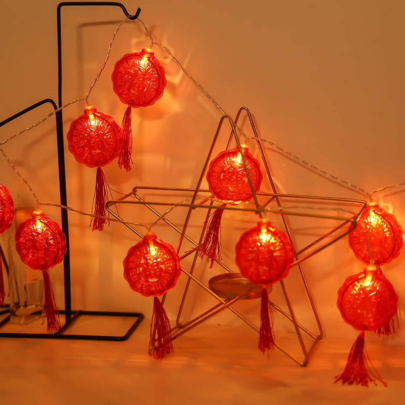 春节装饰灯新年喜庆节日灯led福字灯笼挂件灯串室内节日彩灯批发