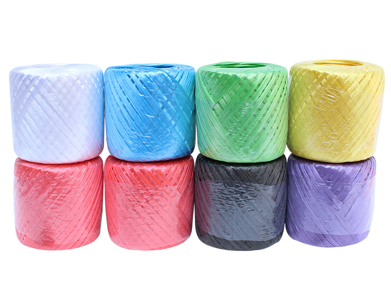 全新料捆扎绳250克扎丝球草球塑料绳打包绳撕裂带打包带扎口绳