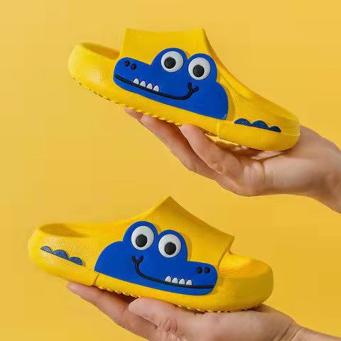 Children's Slippers Summer New Cartoon Dinosaur Cute Baby Non-Slip Bathroom Slippers Boys Girls' Slipper