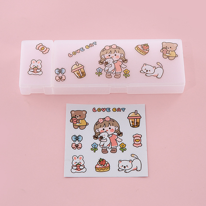 Korean Cartoon Stationery Box Girls Pencil Box Boutique Creative Pencil Case Creative Student Small Gift Pencil Box