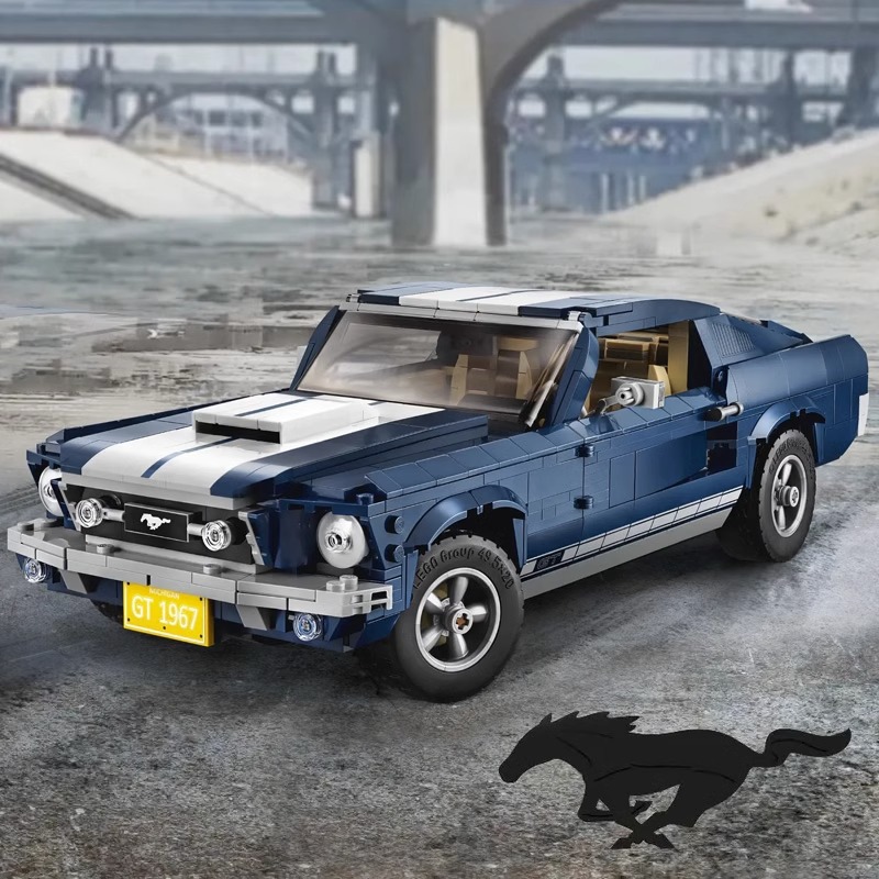 兼容乐高10265福特野马gt经典肌肉拼装积木赛车复古益智玩具男孩