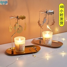 Romantic candlelight dinner rotating candle holder跨境专供代