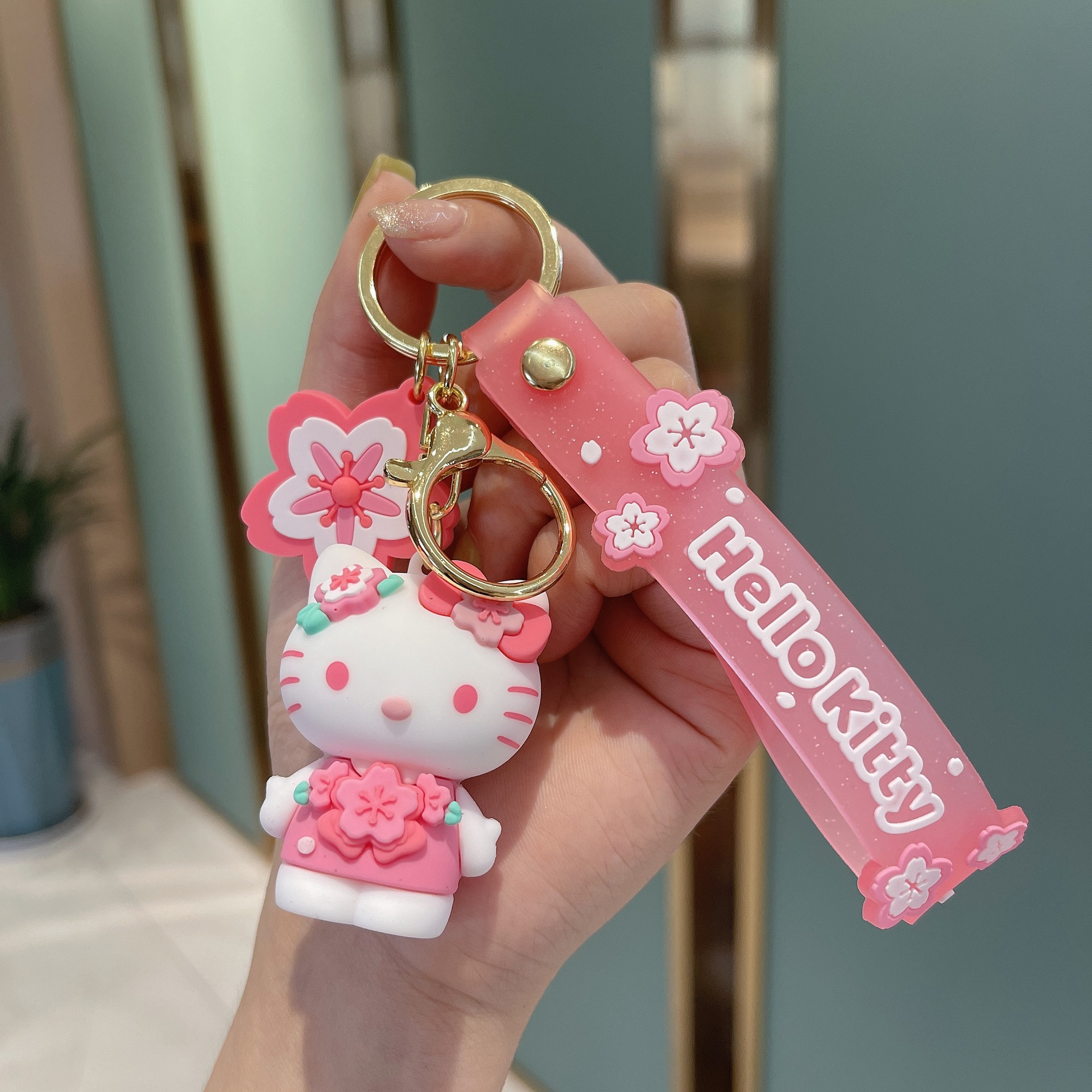 Cartoon Sanrio Cute Cinnamon Dog Doll Key Chain Couple Automobile Hanging Ornament Schoolbag Pendant Keychain Wholesale