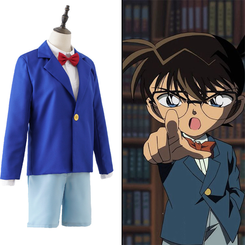 名侦探 柯南衣服 基德蓝色制服动漫cosplay服装男 儿童