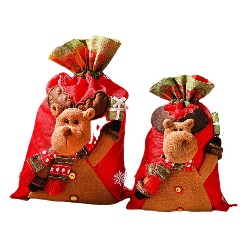 Christmas Children Gift Bag Small Gift Christmas Eve Apple Packing Box Handbag Creative Candy Bag Socks