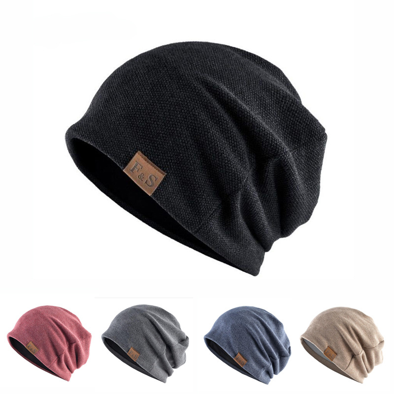 Cross-Border Sleeve Cap Korean Style Men and Women Street Hip Hop Pile Heap Cap Breathable Closed Toe Cap Confinement Cap Windproof Knitted Hat FS