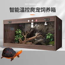 黄缘陆龟爬宠箱子半水龟别墅房子造景恒温智能宠物龟饲养箱