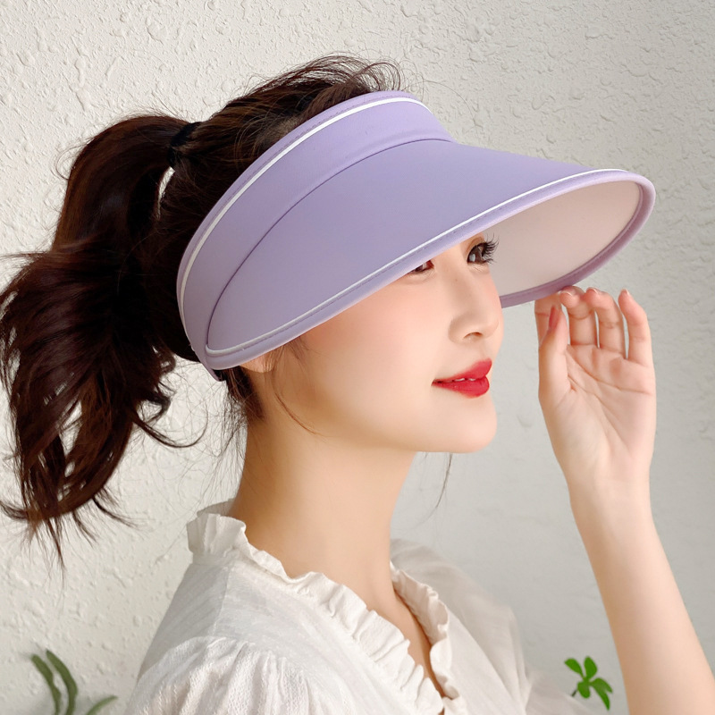 Sun Hat Portable Roll Sun Protection Hat Summer Outdoor Large Brim UV Face Cover Sun Hat UV Protection Air Top Shell-like Bonnet