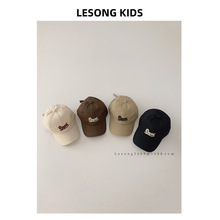 韩国ins儿童宝宝帽子春秋季简约棒球帽个性男女童洋气字母鸭舌帽