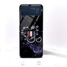 适用三星zflip3手机壳5g版f7110保护套zflip4玻璃折叠指环扣f720f