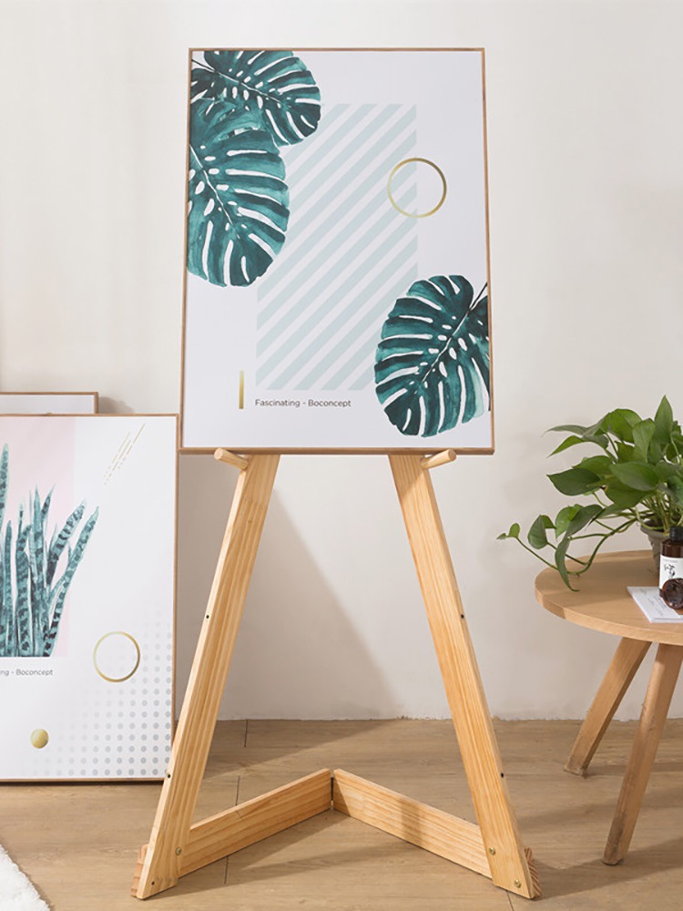 展示架广告牌架子画架门口ns展览会画展落地北欧风i支架实木画板