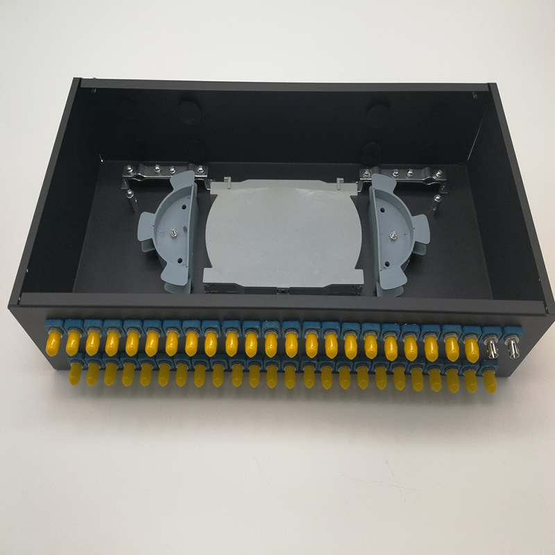 日海48芯st机架式光缆终端盒2u光缆终端盒光纤接续盒光纤配线架