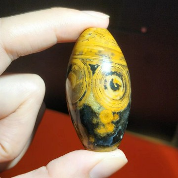 少有天原蒙天珠九眼石页岩地表金钱眼睛石奇妙花纹收藏品-阿里巴巴