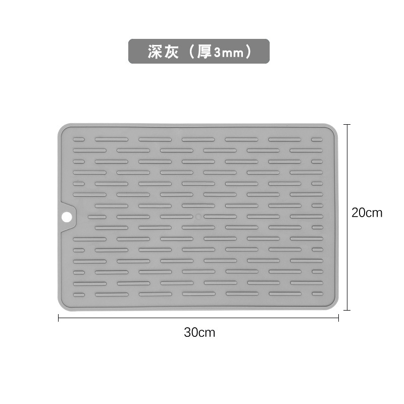 Kitchen Water Draining Pad Silicone Placemat Plate Large Water Filter Pad Chopping Board Non-Slip Mat Anti-Scald Pan Mat Home Coaster