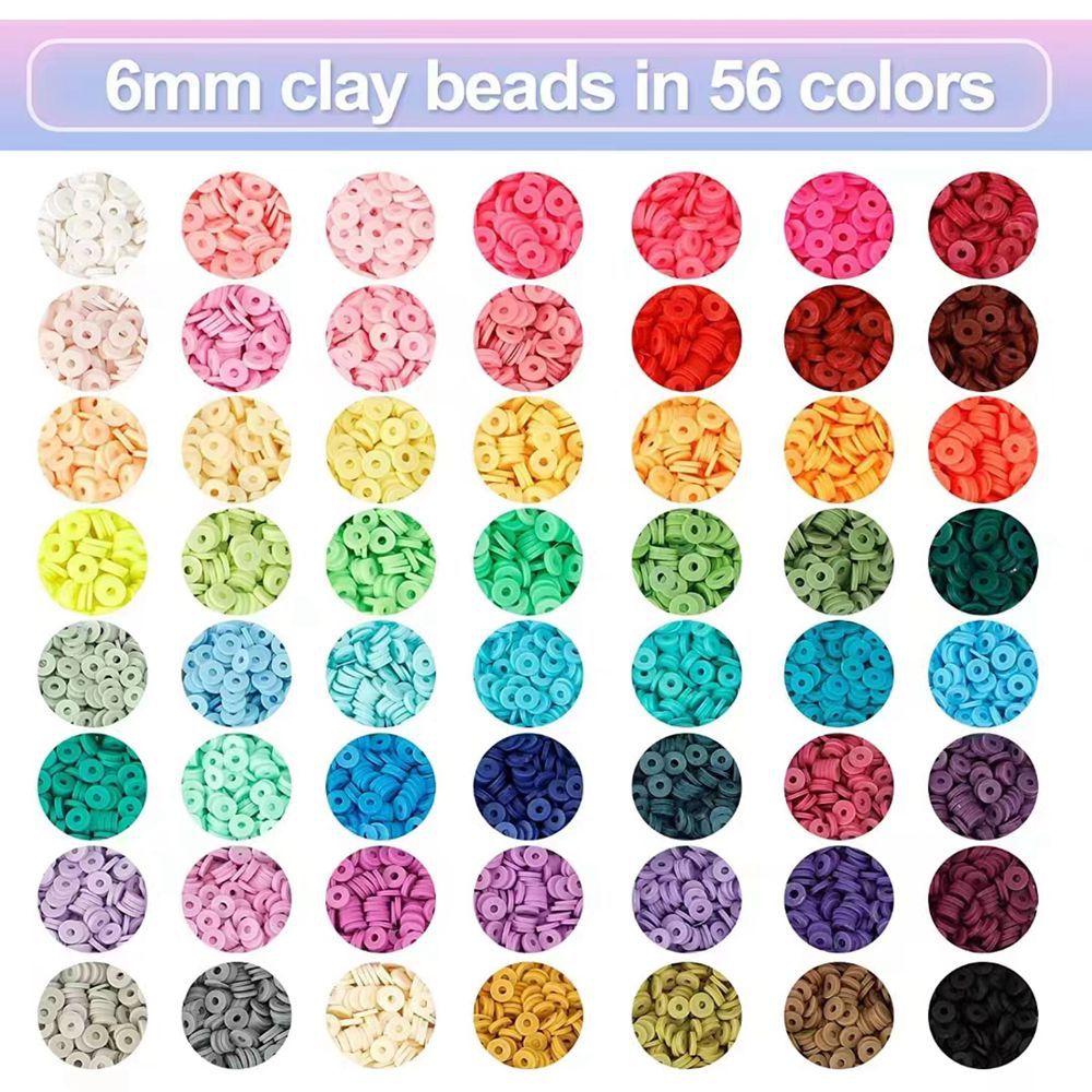 DIY Soft Pottery Clay Beads Suit DIY Ornament Necklace Bracelet Earrings Anklet Key and Other Accessories Materials