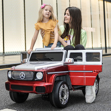 儿童电动汽车奔驰大g1一6岁宝四轮遥控越野车可坐双人摇摆玩具车