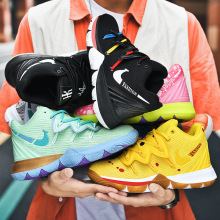 全新耐克欧文5菠萝屋海绵宝宝联名款45码实战篮球鞋,德鲁大叔