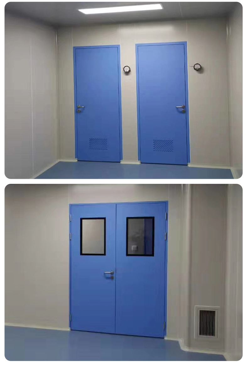 钢制净化门双开 不锈钢无尘车间洁净钢质门 医院气密门密闭门厂家