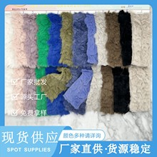 现货供应 刷花条纹兔毛 加厚刷花 压花喜洋洋 仿兔毛 服装玩偶