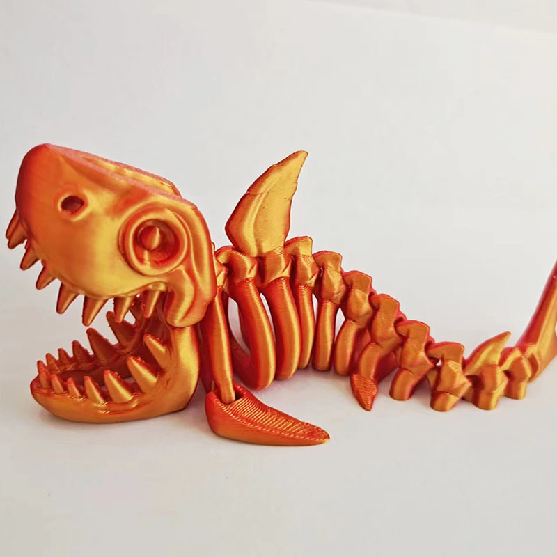 现货3d打印鲨鱼全身关节可动造型自由摆动创意新款玩具装饰礼物