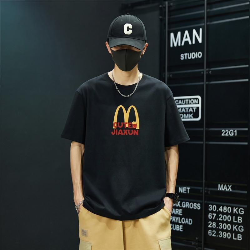 潮牌嘻哈趣味恶搞麦当劳纯棉短袖t恤男女同款美式街头小众ins半袖