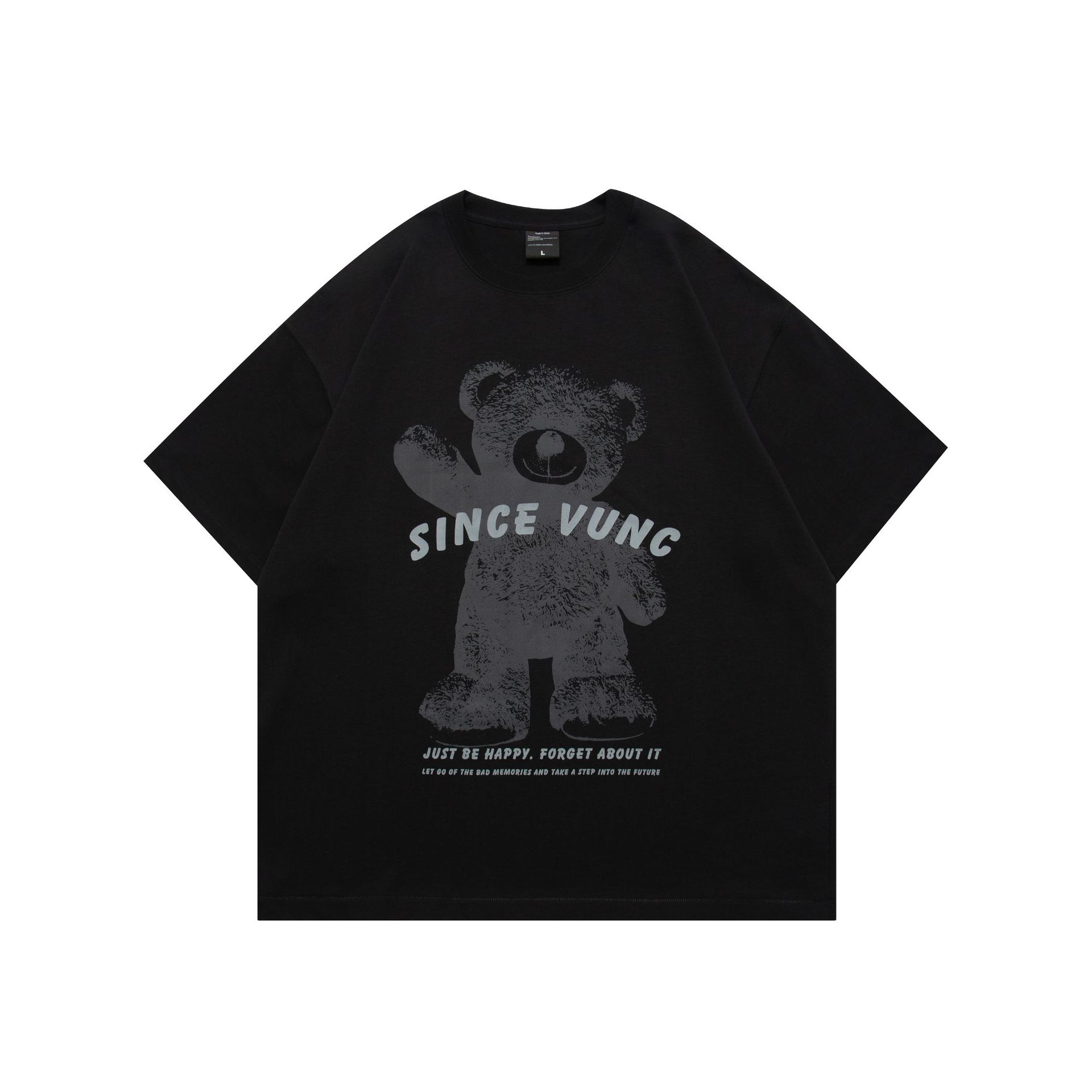 vunc小熊潮牌t恤男女情侣重磅270g纯棉国潮牌港风外贸可爱短袖t恤