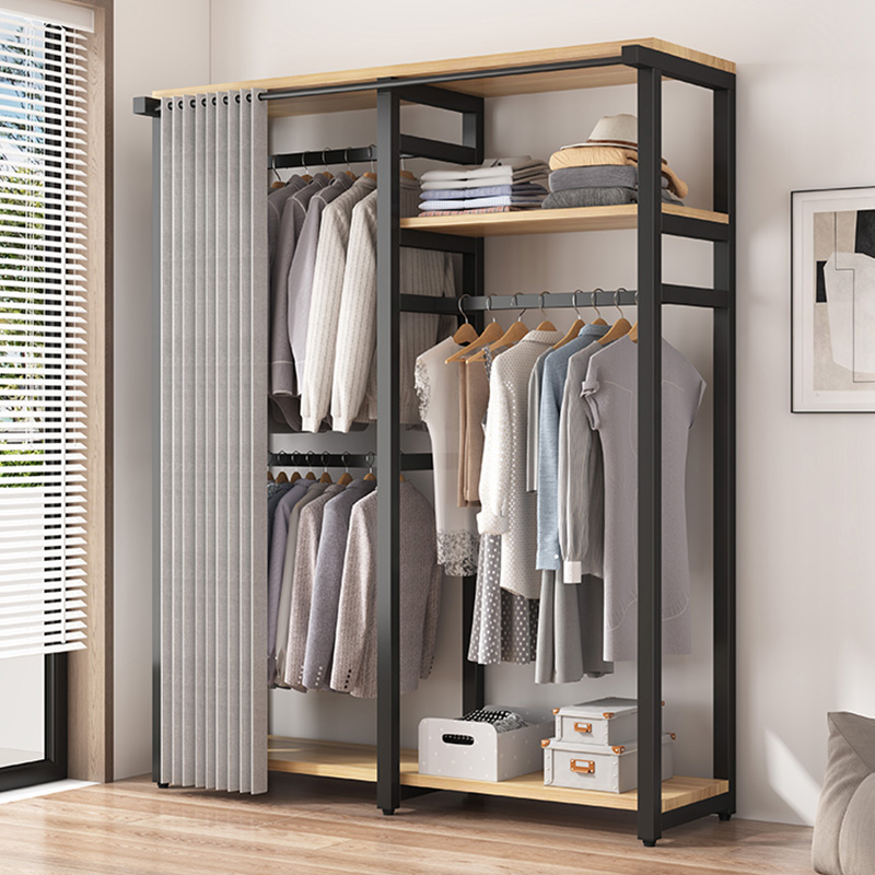 批发全钢架衣柜家用卧室简易组装结实耐用出租房屋经济型开放式布