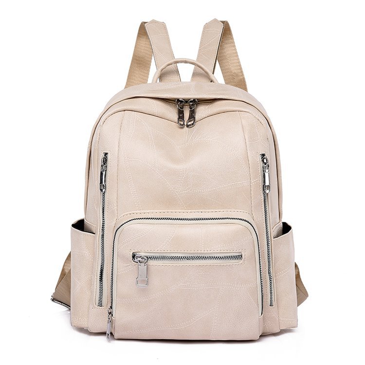 Backpack 2021 Korean Style Soft Leather Bag Fashion Large Capacity Student Schoolbag New Trending Mom Casual Backpack