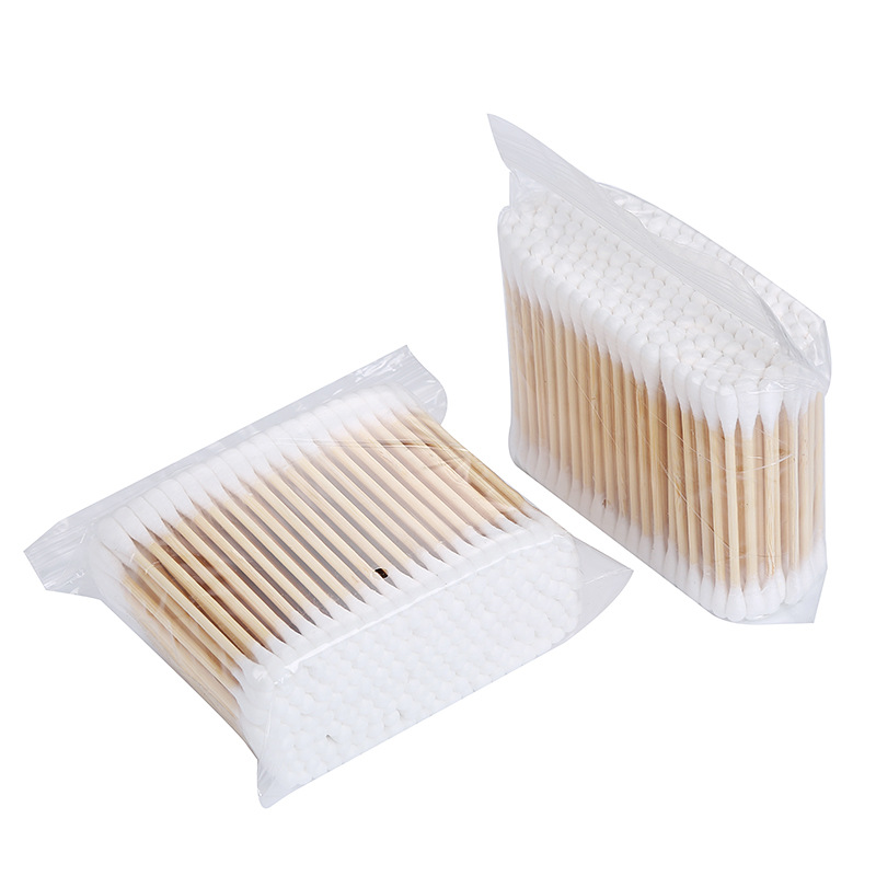 200 Bags Fantastic Ear Picker Portable Disposable Cotton Swabs Alcohol Disinfection Cotton Swab Double-Headed Cosmetic Cotton Swab Cotton Swab