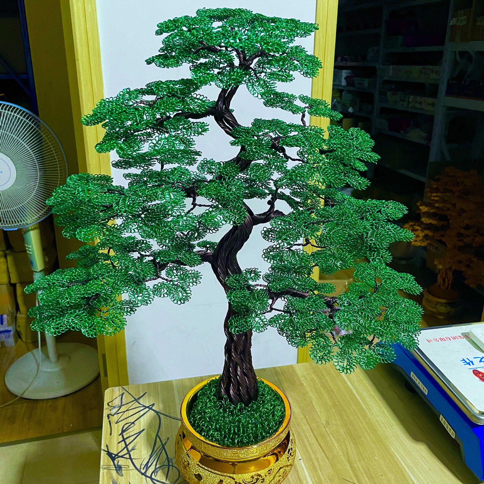 (超大号绿色树)铝线手工艺品批发手工制作单车景点热卖货源材料