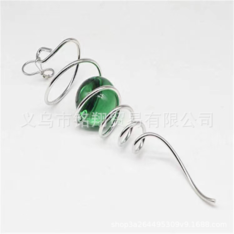 Crystal Ball Metal Rotating Wind Turning Tail Decoration Home Balcony Courtyard Decoration Crystal Pendant